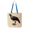Natural Tote with Contrast-Color Handles Thumbnail