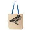 Natural Tote with Contrast-Color Handles Thumbnail