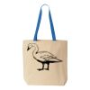 Natural Tote with Contrast-Color Handles Thumbnail