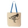 Natural Tote with Contrast-Color Handles Thumbnail