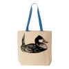 Natural Tote with Contrast-Color Handles Thumbnail