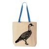 Natural Tote with Contrast-Color Handles Thumbnail