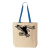 Natural Tote with Contrast-Color Handles Thumbnail