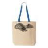 Natural Tote with Contrast-Color Handles Thumbnail