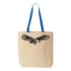 Natural Tote with Contrast-Color Handles Thumbnail