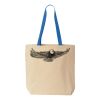 Natural Tote with Contrast-Color Handles Thumbnail