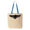 Natural Tote with Contrast-Color Handles Thumbnail