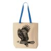 Natural Tote with Contrast-Color Handles Thumbnail