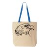 Natural Tote with Contrast-Color Handles Thumbnail