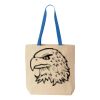 Natural Tote with Contrast-Color Handles Thumbnail