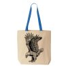 Natural Tote with Contrast-Color Handles Thumbnail