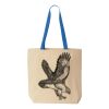 Natural Tote with Contrast-Color Handles Thumbnail
