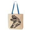 Natural Tote with Contrast-Color Handles Thumbnail