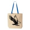 Natural Tote with Contrast-Color Handles Thumbnail