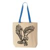 Natural Tote with Contrast-Color Handles Thumbnail