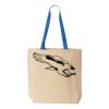 Natural Tote with Contrast-Color Handles Thumbnail