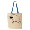 Natural Tote with Contrast-Color Handles Thumbnail
