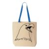 Natural Tote with Contrast-Color Handles Thumbnail