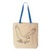 Natural Tote with Contrast-Color Handles Thumbnail