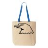 Natural Tote with Contrast-Color Handles Thumbnail