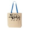 Natural Tote with Contrast-Color Handles Thumbnail