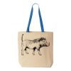 Natural Tote with Contrast-Color Handles Thumbnail