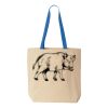 Natural Tote with Contrast-Color Handles Thumbnail