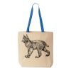 Natural Tote with Contrast-Color Handles Thumbnail