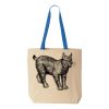 Natural Tote with Contrast-Color Handles Thumbnail