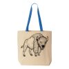 Natural Tote with Contrast-Color Handles Thumbnail