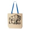 Natural Tote with Contrast-Color Handles Thumbnail