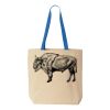 Natural Tote with Contrast-Color Handles Thumbnail