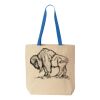 Natural Tote with Contrast-Color Handles Thumbnail