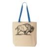 Natural Tote with Contrast-Color Handles Thumbnail