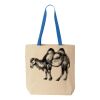 Natural Tote with Contrast-Color Handles Thumbnail