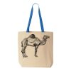 Natural Tote with Contrast-Color Handles Thumbnail
