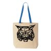 Natural Tote with Contrast-Color Handles Thumbnail
