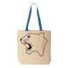 Natural Tote with Contrast-Color Handles Thumbnail