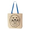 Natural Tote with Contrast-Color Handles Thumbnail