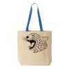 Natural Tote with Contrast-Color Handles Thumbnail