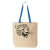 Natural Tote with Contrast-Color Handles Thumbnail