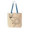 Natural Tote with Contrast-Color Handles Thumbnail