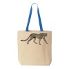 Natural Tote with Contrast-Color Handles Thumbnail