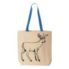 Natural Tote with Contrast-Color Handles Thumbnail