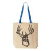 Natural Tote with Contrast-Color Handles Thumbnail