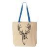 Natural Tote with Contrast-Color Handles Thumbnail