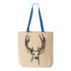 Natural Tote with Contrast-Color Handles Thumbnail