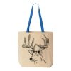 Natural Tote with Contrast-Color Handles Thumbnail