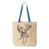 Natural Tote with Contrast-Color Handles Thumbnail