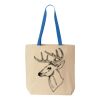 Natural Tote with Contrast-Color Handles Thumbnail